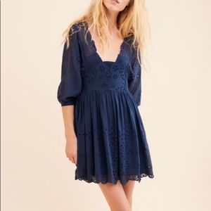 Free People Lottie Dress 3/4 Sleeves Medium